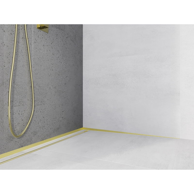 Mexen Line-B stenová spádová lišta 120 cm pravá, zlatá kartáčovaná - 185502120R