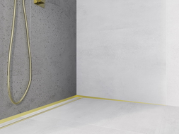 Mexen Line-B stenová spádová lišta 120 cm pravá, zlatá kartáčovaná - 185502120R