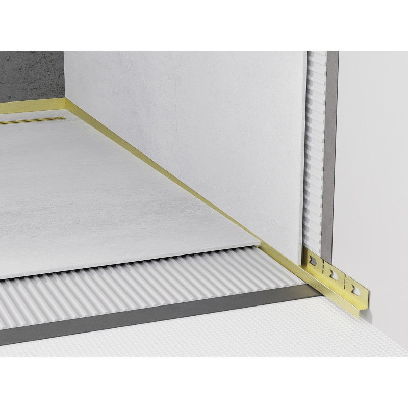 Mexen Line-B lišty spádovej pri stene 120 cm pravá, zlatá brúsená - 185502120R