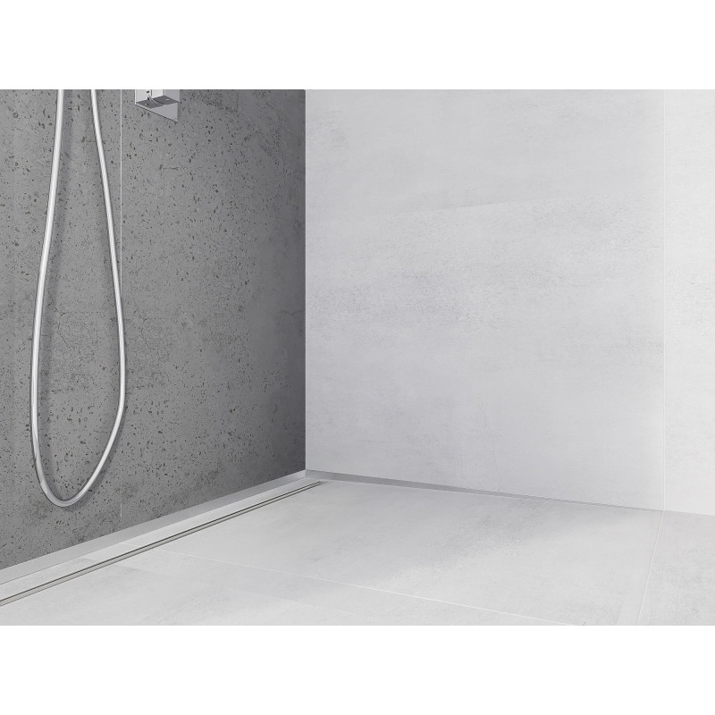Mexen Line-B lišta so sklonom pri stene 180 cm pravá, inox - 181002180R