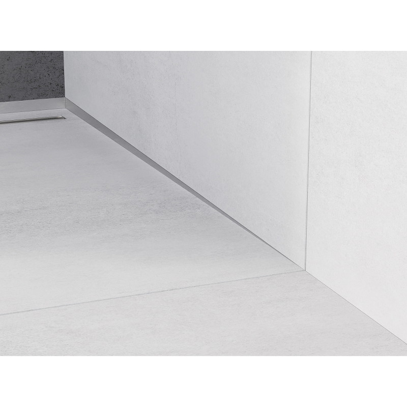 Mexen Line-B lišta so sklonom pri stene 180 cm pravá, inox - 181002180R