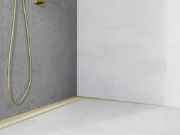 Mexen Line-B lišty spádové pri stene 180 cm pravá, zlatá - 185002180R