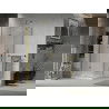 Mexen Lima sprchová kabína, skladacie dvere 80 x 80 cm, transparentnéné, zlatá + závesný bidet Flat - 856-080-080-50-00-4010