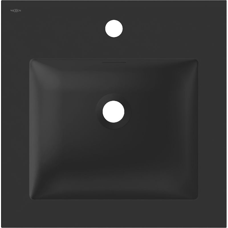 Mexen Otis umývadlo zapustené do dosky 46 x 46,5 cm, čierna matná - 25184571