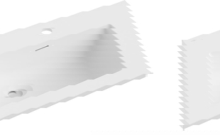 Mexen Otis umývadlo zapustené do dosky 46 x 46,5 cm, biela matná - 25184501