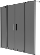 Mexen Velar Duo vaňová zástenka 2-krídlová posuvná 140 x 150 cm, grafit, gun gray brúsený - 896-140-000-42-66