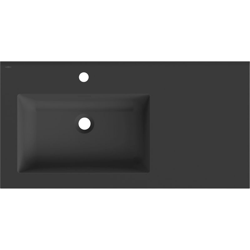 Mexen Otis umývadlo zapustené do dosky ľavé 91 x 46,5 cm, čierna mat - 25189071L