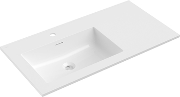 Mexen Otis umývadlo zapustené do dosky ľavé 91 x 46,5 cm, biely lesk - 25189000L