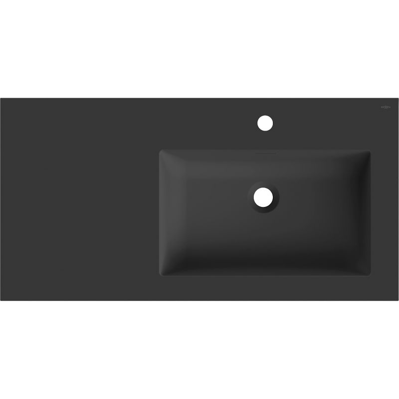 Mexen Otis umývadlo zapustené do dosky pravé 91 x 46,5 cm, čierna mat - 25189071P