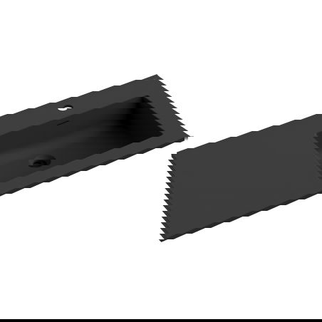 Mexen Otis umývadlo zapustené do dosky pravé 91 x 46,5 cm, čierna mat - 25189071P