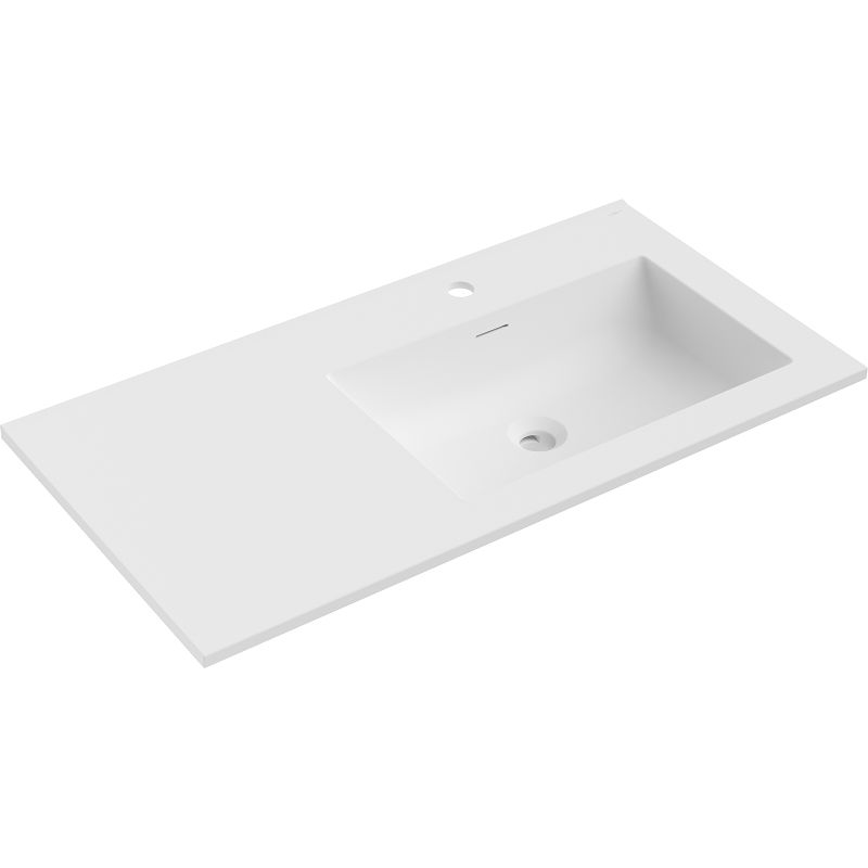 Mexen Otis umývadlo zapustené v doske pravé 91 x 46,5 cm, biela mat - 25189001P