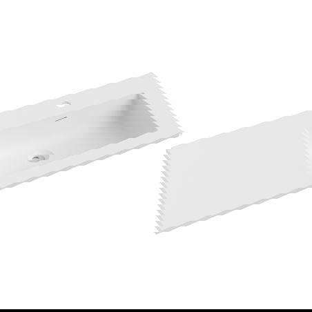 Mexen Otis umývadlo zapustené do dosky pravé 91 x 46,5 cm, biela matná - 25189001P