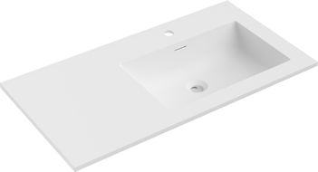 Mexen Otis umývadlo zapustené do dosky pravé 91 x 46,5 cm, biela matná - 25189001P