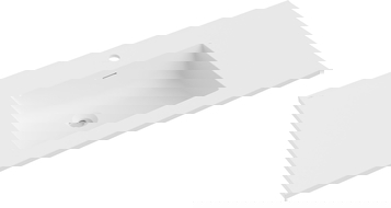 Mexen Otis zápustné umývadlo 101 x 46,5 cm, biela matná - 25181001