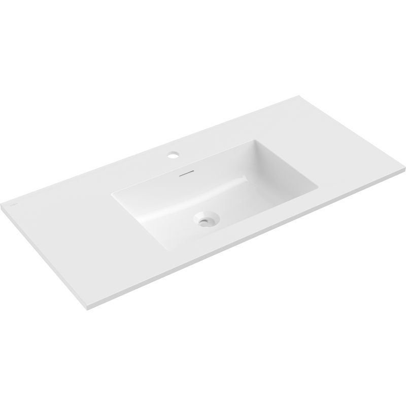 Mexen Otis vstavané umývadlo do dosky 101 x 46,5 cm, biely lesk - 25181000