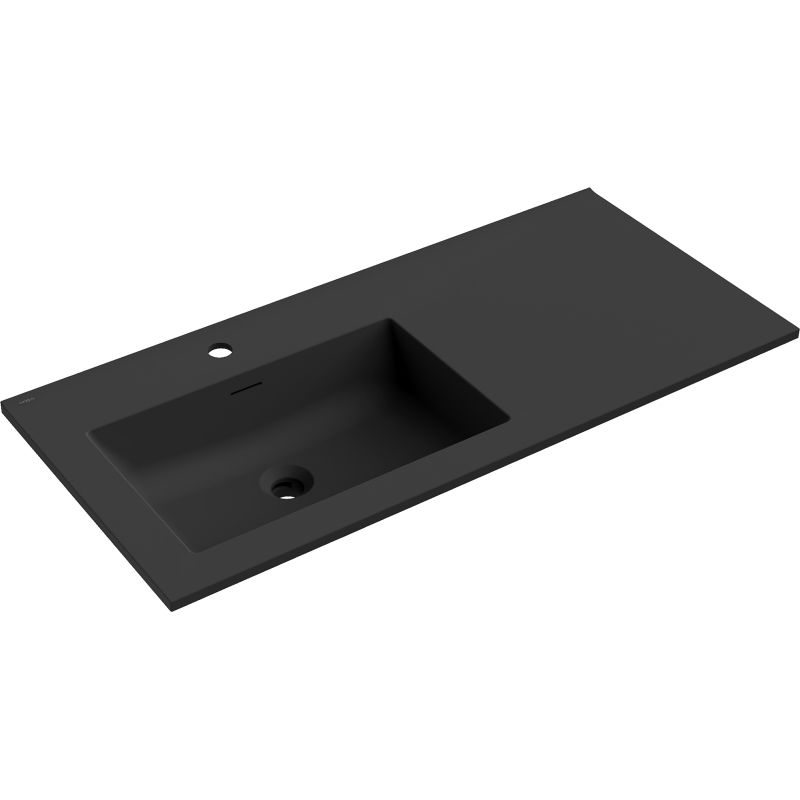 Mexen Otis umývadlo zapustené do dosky ľavé 101 x 46,5 cm, čierna mat - 25181071L