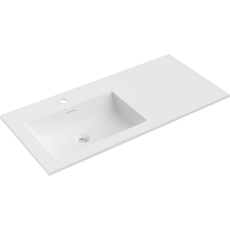 Mexen Otis umývadlo zapustené do dosky ľavé 101 x 46,5 cm, biela matná - 25181001L