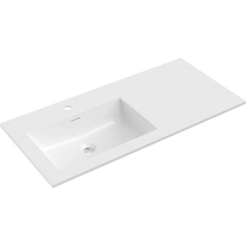 Mexen Otis umývadlo zapustené do dosky ľavé 101 x 46,5 cm, biela lesk - 25181000L