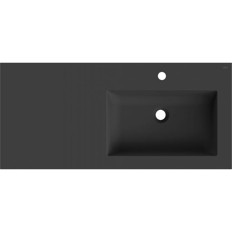 Mexen Otis umývadlo zapustené v doske pravé 101 x 46,5 cm, čierna mat - 25181071P