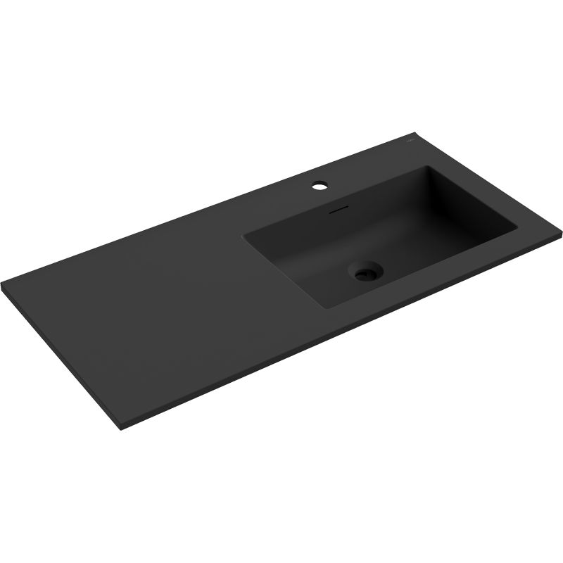 Mexen Otis umývadlo zapustené v doske pravé 101 x 46,5 cm, čierna mat - 25181071P