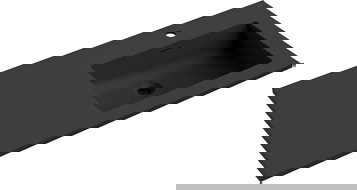 Mexen Otis umývadlo zapustené v doske pravé 101 x 46,5 cm, čierna mat - 25181071P