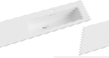 Mexen Otis umývadlo zapustené v doske pravé 101 x 46,5 cm, biela matná - 25181001P