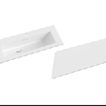 Mexen Otis umývadlo zabudované v doske pravé 101 x 46,5 cm, biela lesk - 25181000P