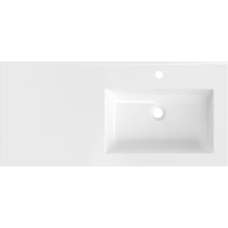 Mexen Otis umývadlo zabudované v doske pravé 101 x 46,5 cm, biela lesk - 25181000P