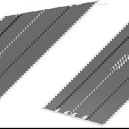 Mexen Velar Duo vaňová zástena 2-krídlová posuvná 160 x 150 cm, grafit, biela - 896-160-000-42-20