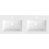 Mexen Otis umývadlo zapustené do dosky dvojité 121 x 46,5 cm, biely lesk - 25181200D