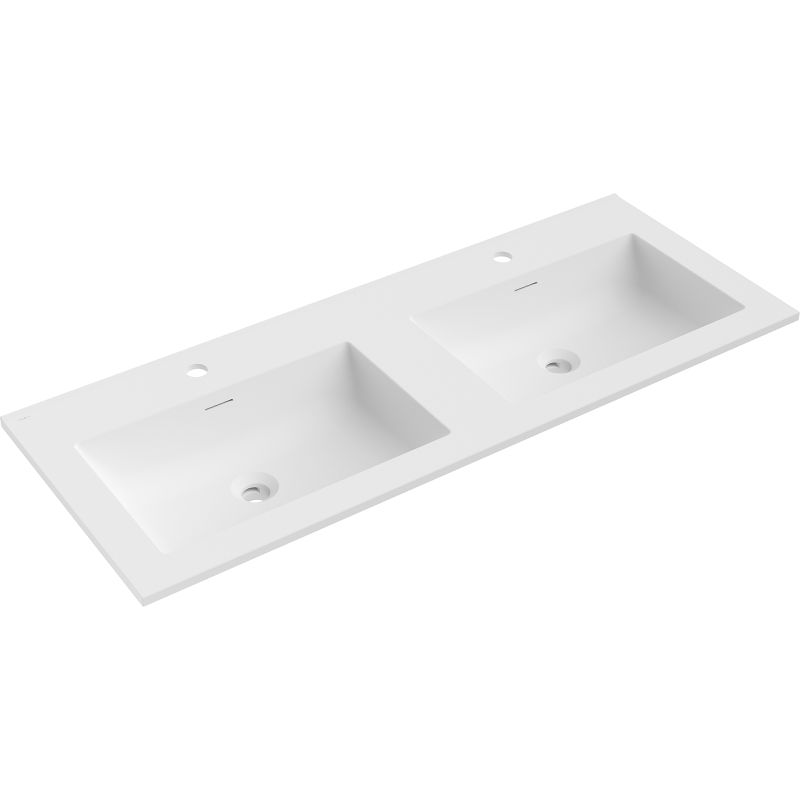 Mexen Otis umývadlo zapustené v doske dvojité 121 x 46,5 cm, biela matná - 25181201D
