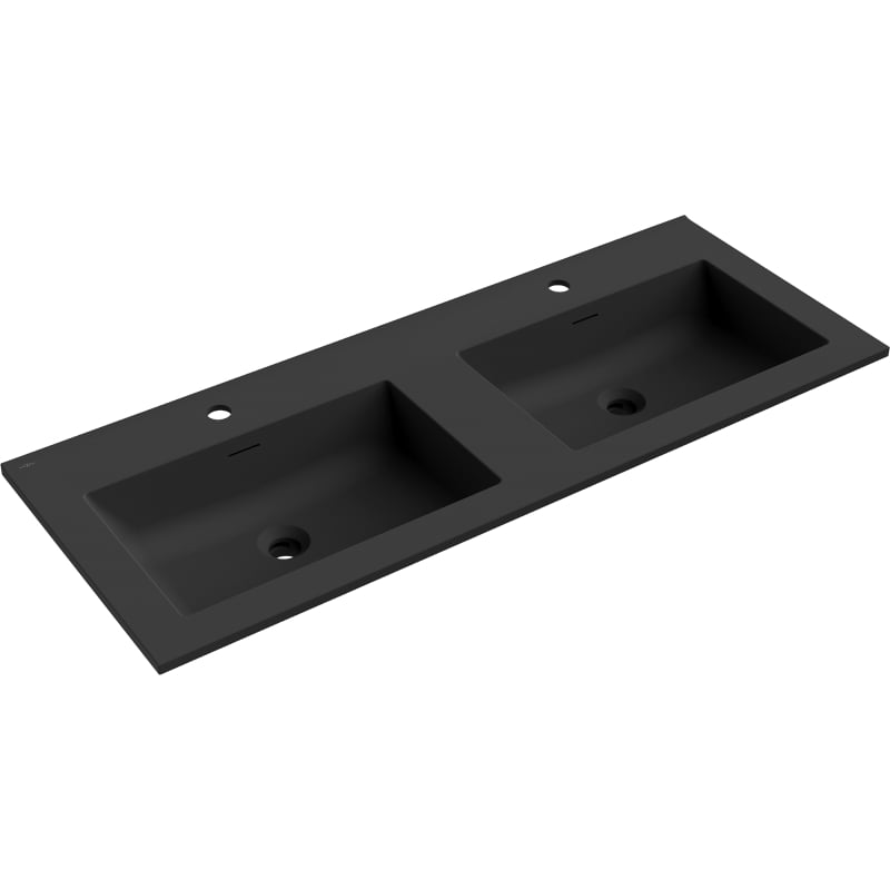 Mexen Otis drez s dvojitým umývadlom 121 x 46,5 cm, čierna matná - 25181271D