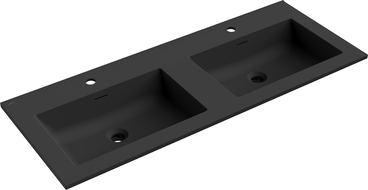 Mexen Otis drez s dvojitým umývadlom 121 x 46,5 cm, čierna matná - 25181271D