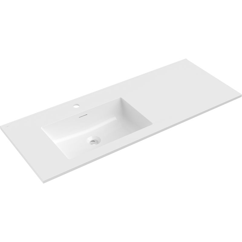 Mexen Otis vstavaný umývadlo ľavý 121 x 46,5 cm, biely lesk - 25181200L