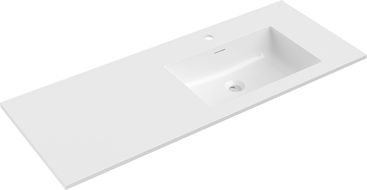 Mexen Otis umývadlo zapustené do dosky pravé 121 x 46,5 cm, biela lesk - 25181200P