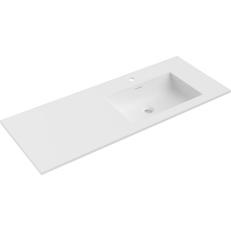Mexen Otis umývadlo zapustené do dosky pravé 121 x 46,5 cm, biela matná - 25181201P