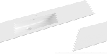 Mexen Otis umývadlo zapustené do dosky 141 x 46,5 cm, biela lesklá - 25181400