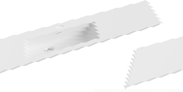 Mexen Otis umývadlo zapustené do dosky 141 x 46,5 cm, biela matná - 25181401