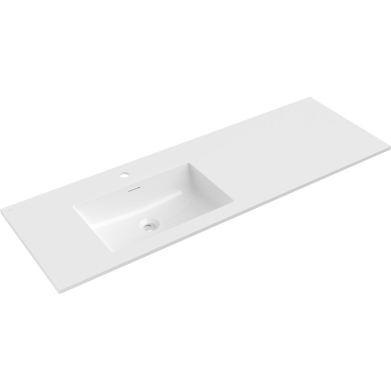 Mexen Otis vstavané umývadlo ľavé 141 x 46,5 cm, biely lesk - 25181400L