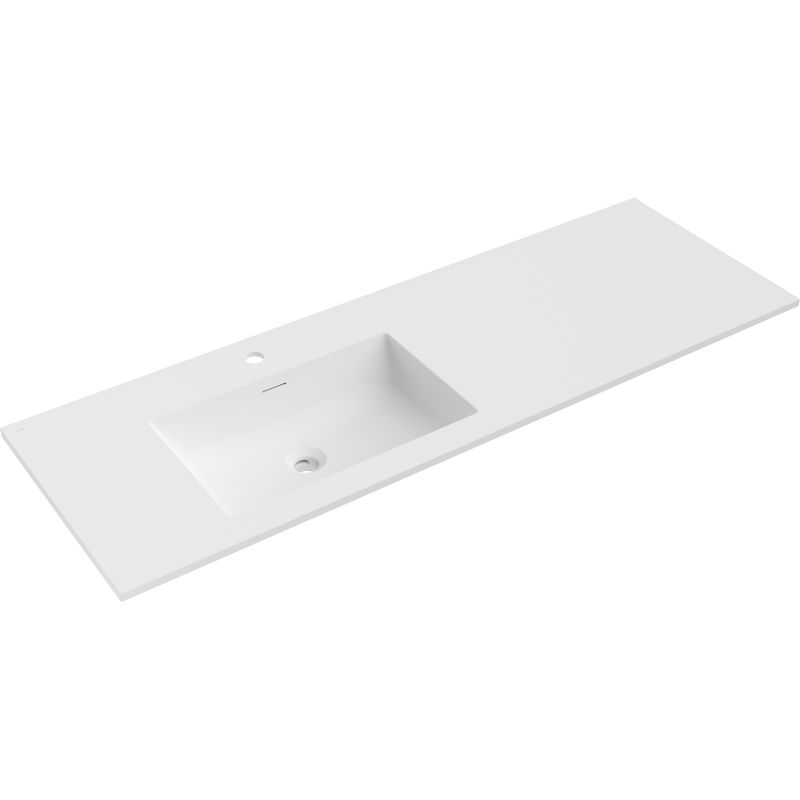 Mexen Otis umývadlo zapustené v doske ľavé 141 x 46,5 cm, biela mat - 25181401L