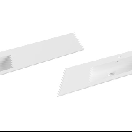 Mexen Otis umývadlo zapustené v doske ľavé 141 x 46,5 cm, biela mat - 25181401L