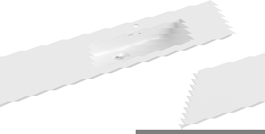 Mexen Otis umývadlo zapustené do dosky pravé 141 x 46,5 cm, biely lesk - 25181400P