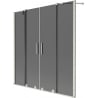 Mexen Velar Duo vaňová zástenka s 2 posuvnými panelmi 160 x 150 cm, grafit, brúsený nikel - 896-160-000-42-97