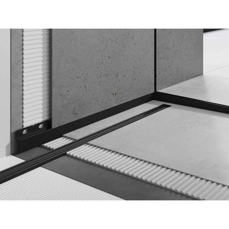 Mexen Line-B predná sprchová lišta 130 cm, čierna - 187003130U