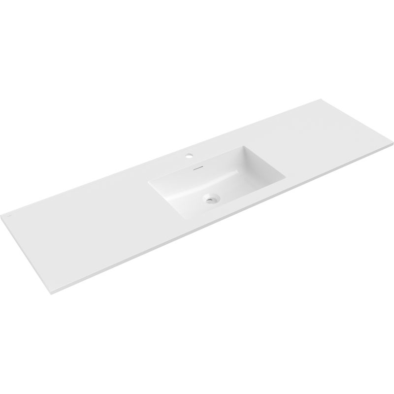Mexen Otis umývadlo vstavané do dosky 161 x 46,5 cm, biely lesk - 25181600