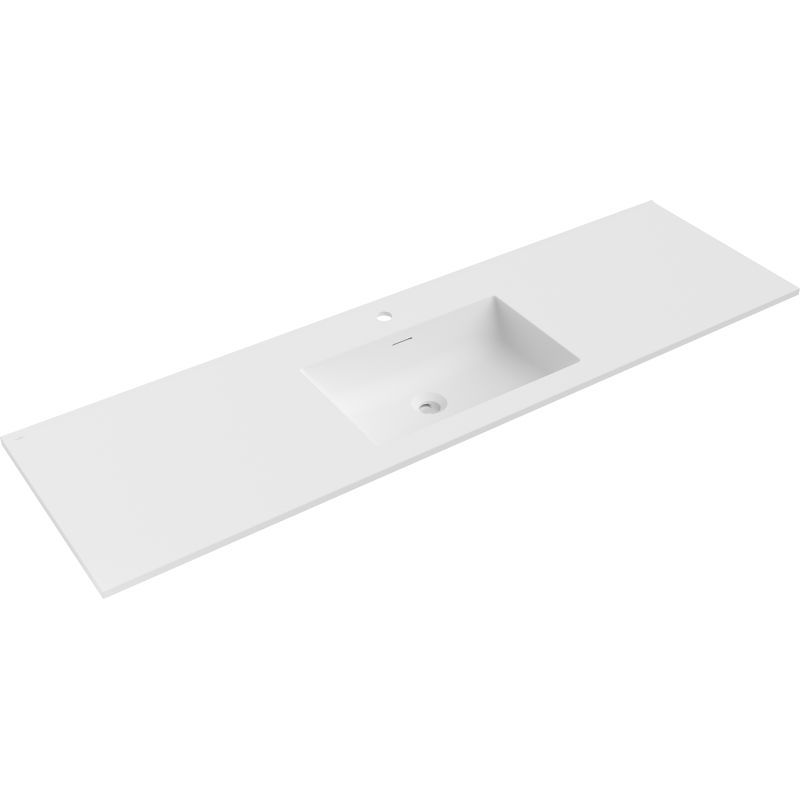 Mexen Otis umývadlo zapustené do dosky 161 x 46,5 cm, biela mat - 25181601