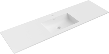 Mexen Otis umývadlo zapustené do dosky 161 x 46,5 cm, biela mat - 25181601