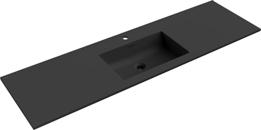 Mexen Otis umývadlo zapustené do dosky 161 x 46,5 cm, čierny mat - 25181671