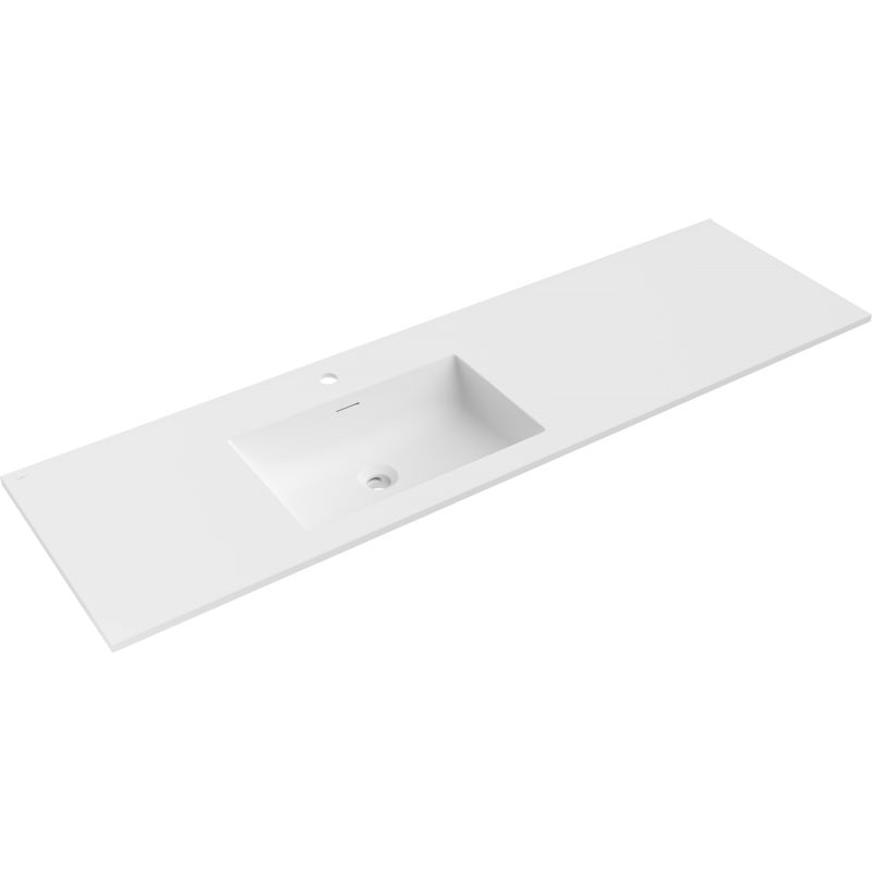 Mexen Otis umývadlo zapustené do dosky ľavé 161 x 46,5 cm, biela matná - 25181601L
