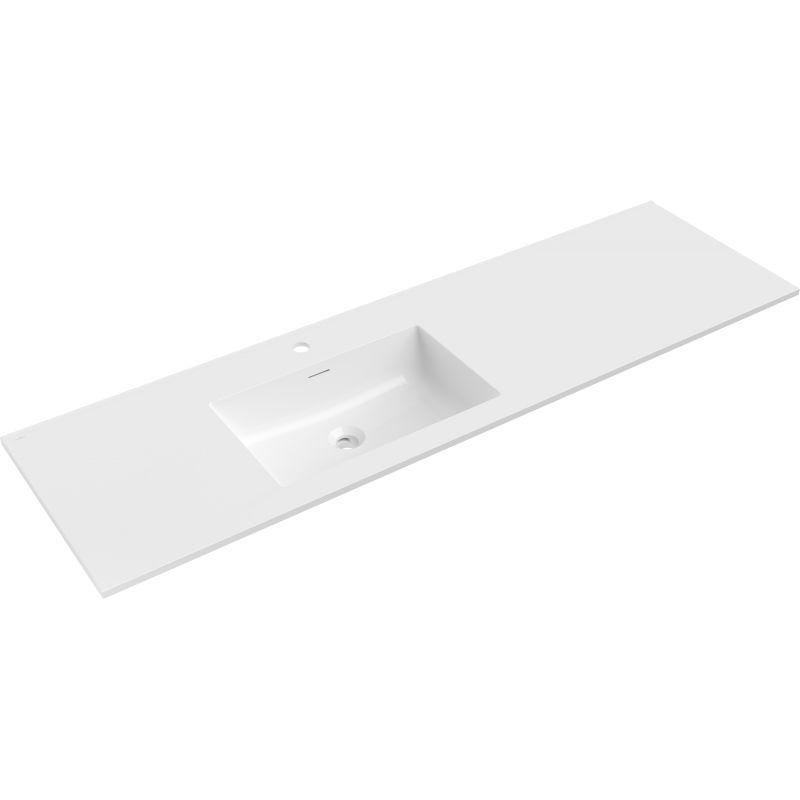 Mexen Otis vstavané umývadlo ľavé 161 x 46,5 cm, biely lesk - 25181600L
